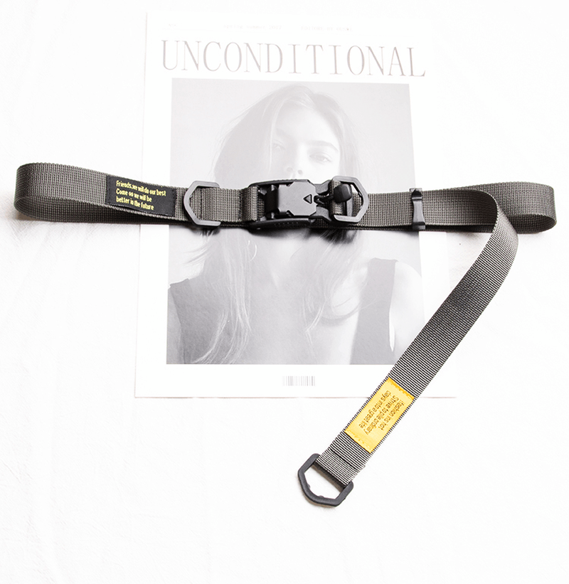 magnetic buckle canvas belt, view 7 - MRSLM
