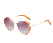 Women's metal round sunglasses, view 4 - MRSLM