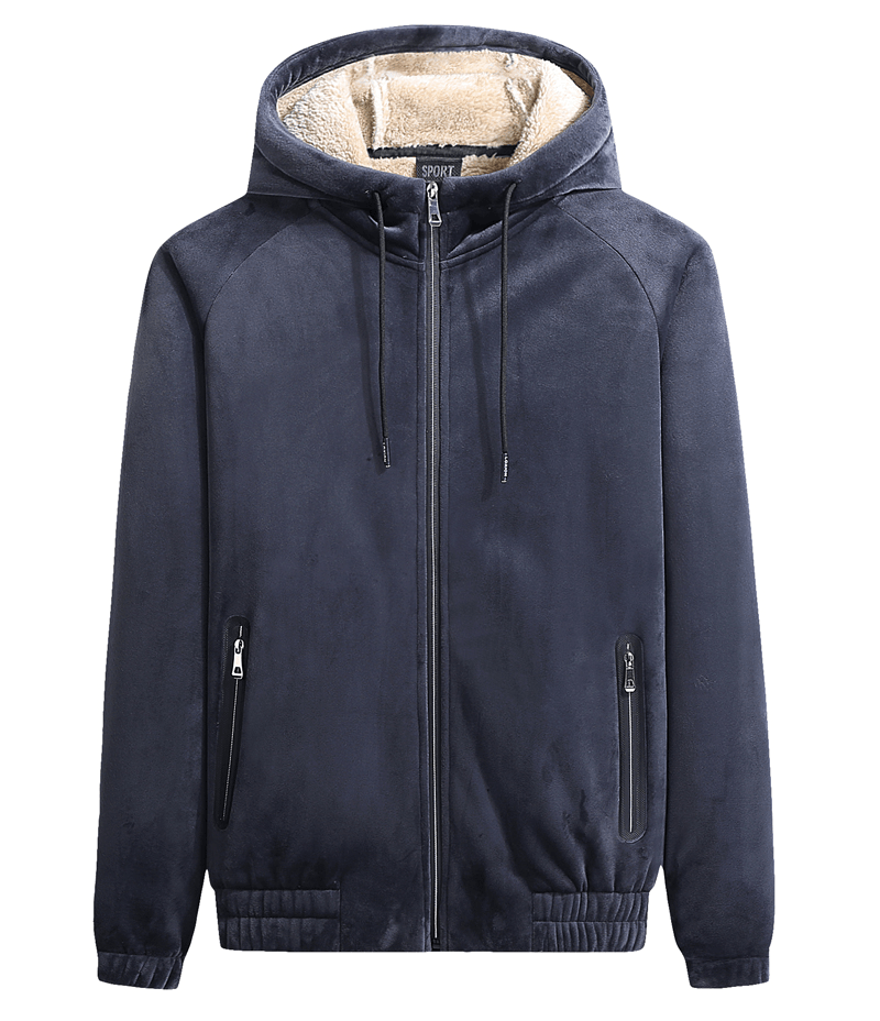 men's hooded zip cardigan jacket, view 7 - MRSLM