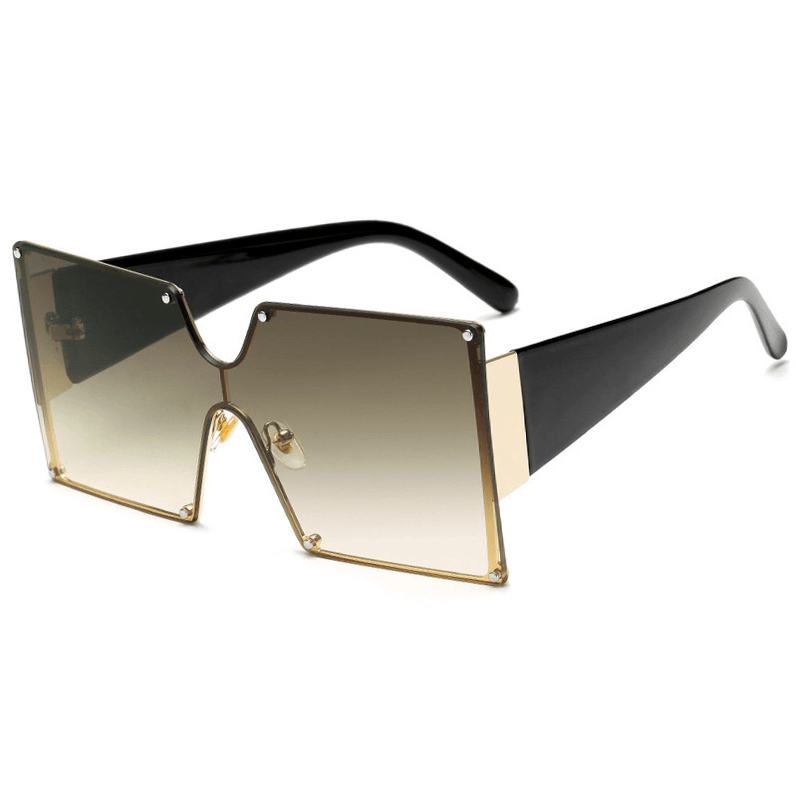 women's big frame rimless sunglasses, view 2 - MRSLM