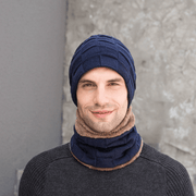 men's knit hat and scarf set, view 2 - MRSLM