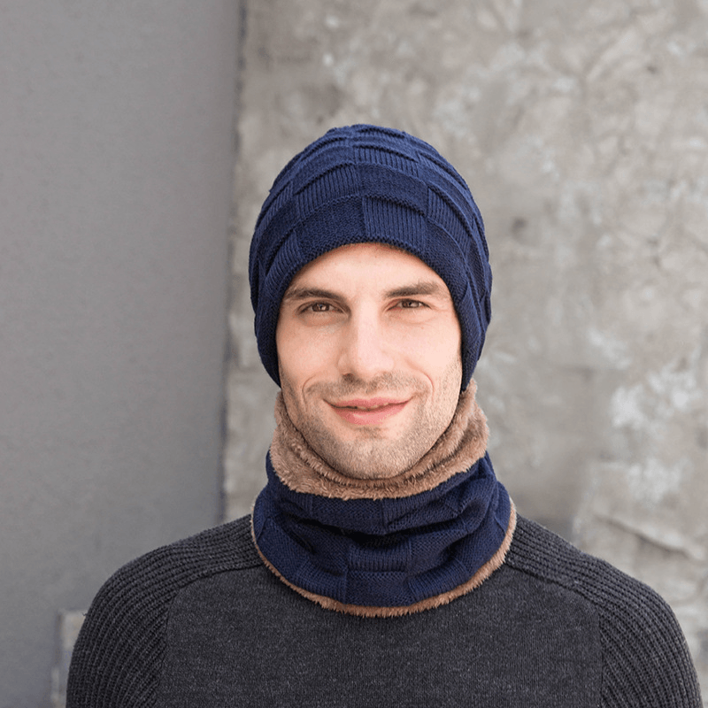 men's knit hat and scarf set, view 2 - MRSLM