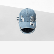 retro denim baseball cap, view 7 - MRSLM