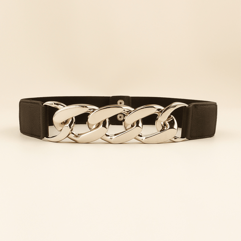 Women's gold silver waist belt, view 6 - MRSLM
