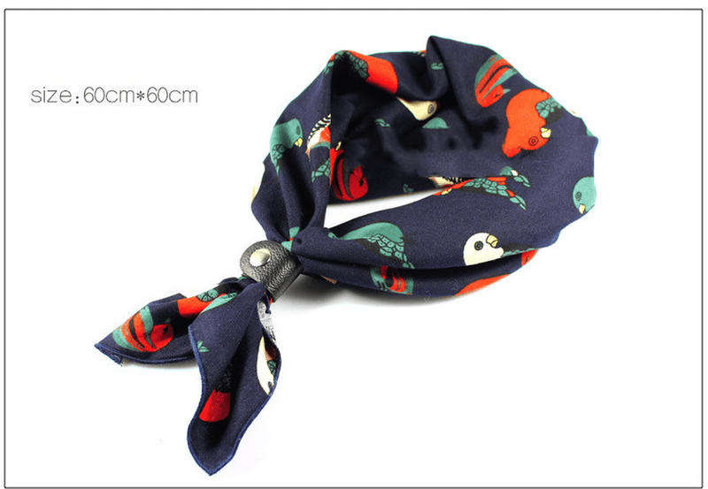retro cotton square scarf, view 5 - MRSLM