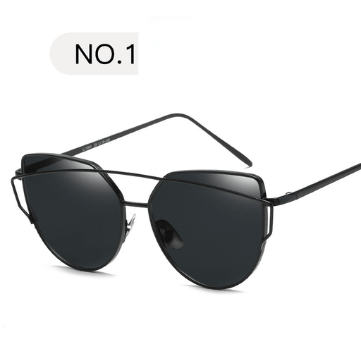 women's rose gold mirror cat-eye sunglasses - MRSLM