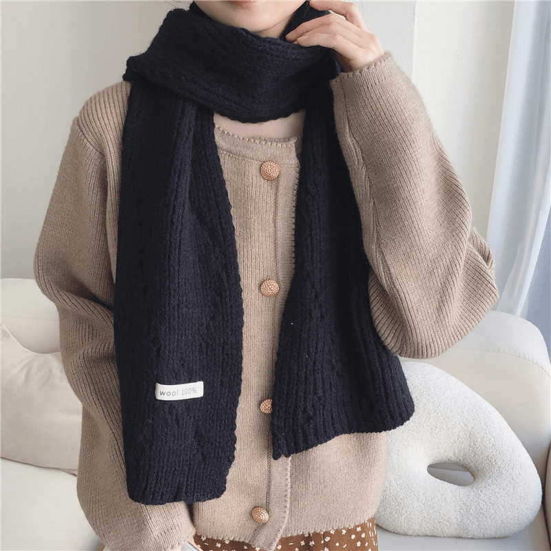knitted hollow warm scarf - MRSLM