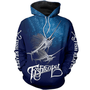Fishing Enthusiasts Hoodie Digital Printing Outdoor Sports Loose Hoodie with Hood - MRSLM