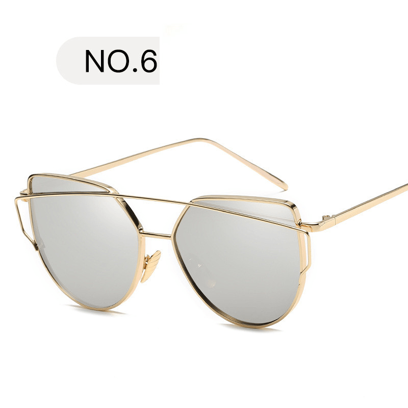 Design Mirror Rose Gold Vintage Cateye Fashion Sun Glasses Lady Eyewear - MRSLM