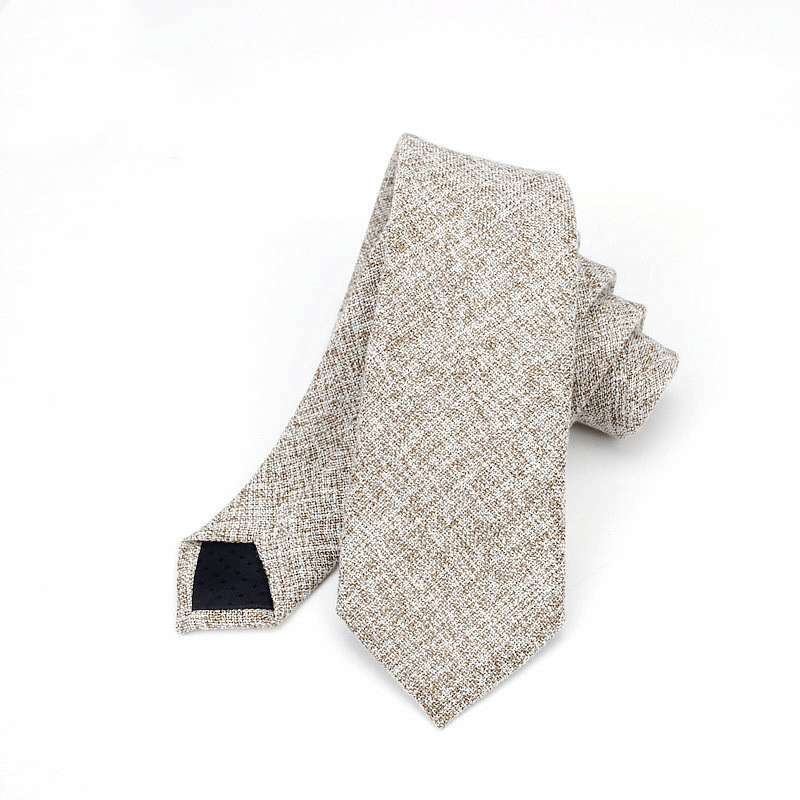 men's super narrow cotton necktie, view 4 - MRSLM