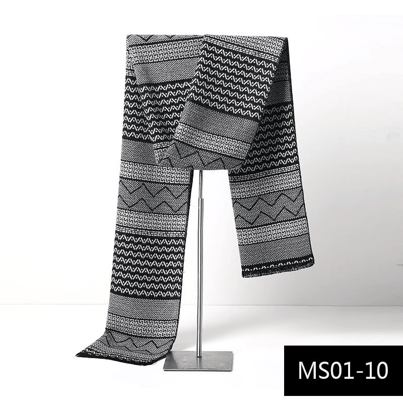 Men's plaid imitation cashmere scarf, view 10 - MRSLM
