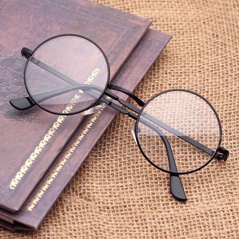 unisex round metal decorative glasses, view 4 - MRSLM