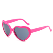 peach heart cat-eye sunglasses, view 6 - MRSLM