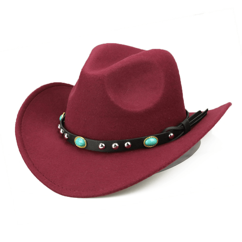Felt jazz hat with rivet and curled edge, view 5 - MRSLM