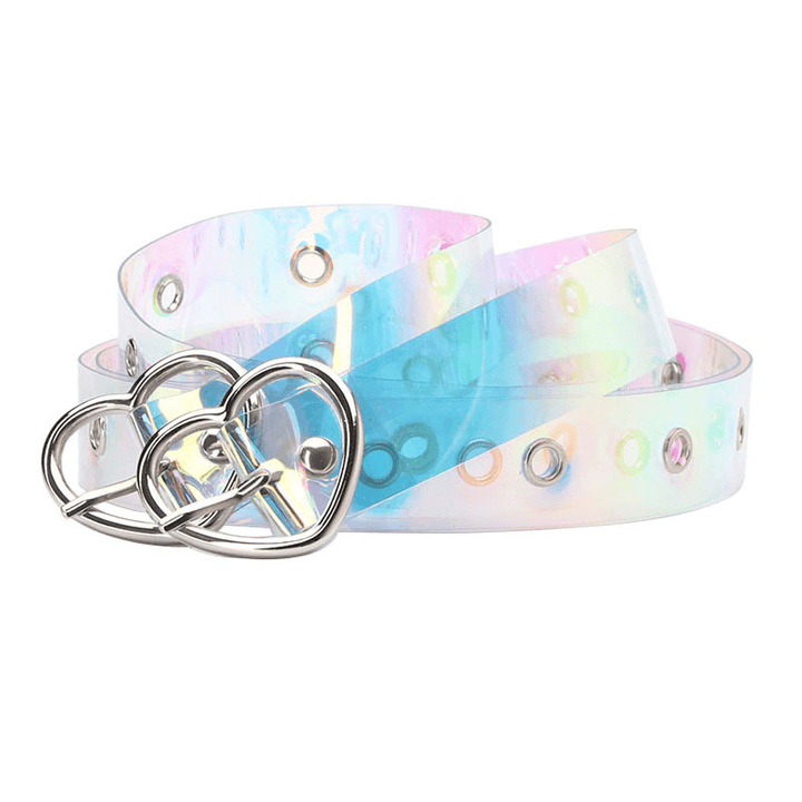 Explosive Pvc Transparent Colorful Eye Belt, Trendy All-Match Women&