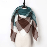 imitation cashmere double-sided plaid shawl, view 4 - MRSLM