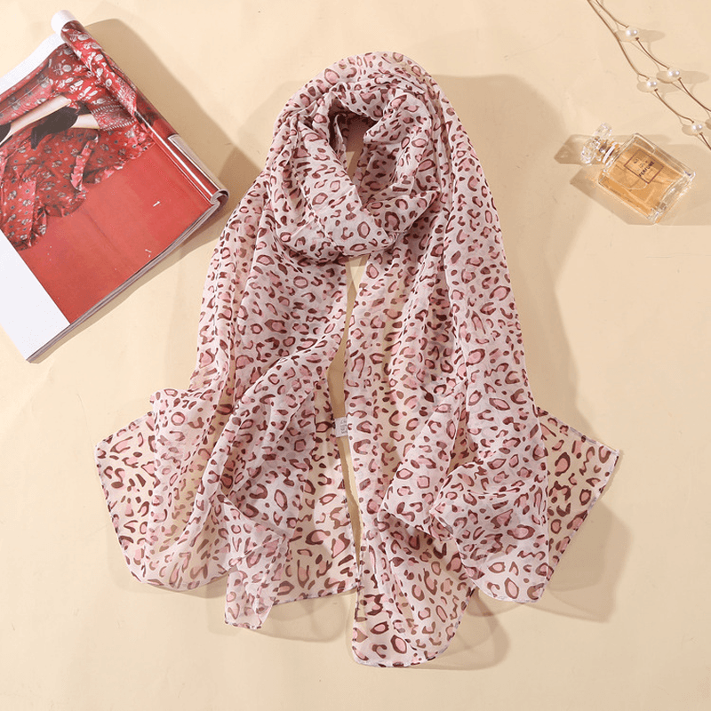 Leopard chiffon thin shawl - MRSLM