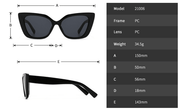 cat-eye frame sunglasses, view 5 - MRSLM