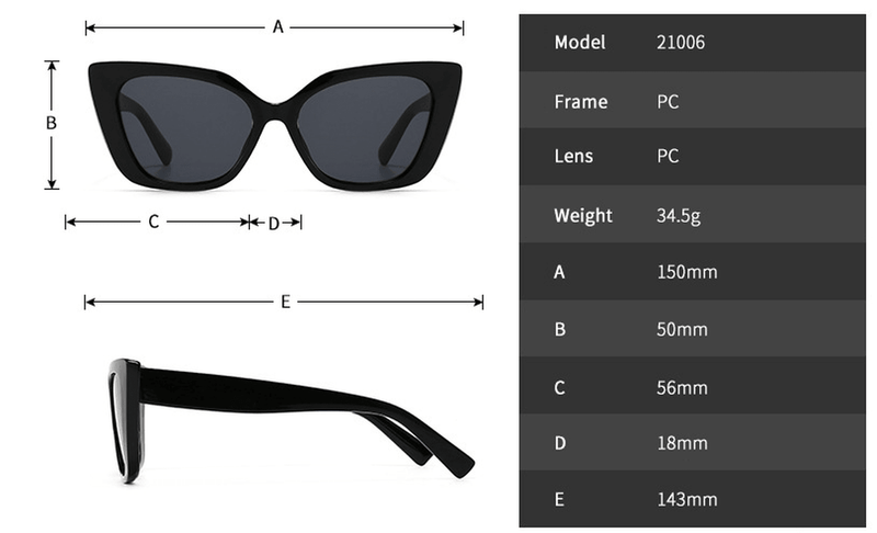 cat-eye frame sunglasses, view 5 - MRSLM