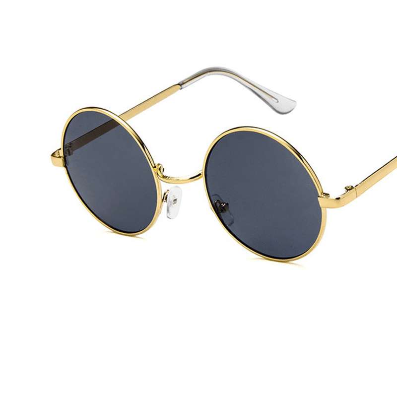 round frame retro metal sunglasses, view 8 - MRSLM