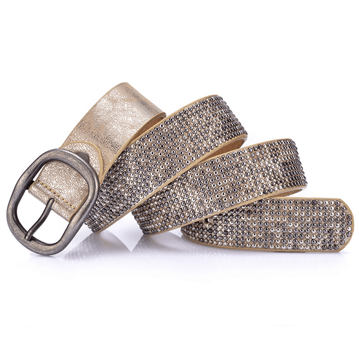 Women's rivet wide belt, view 2 - MRSLM