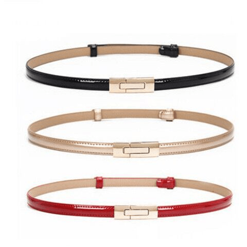 Women's wide glossy dress belt - MRSLM