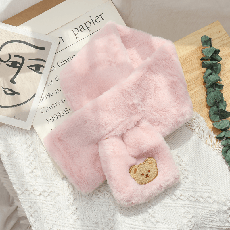 plush bear scarf, view 14 - MRSLM