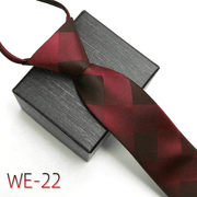 Men's striped polyester silk tie, view 22 - MRSLM