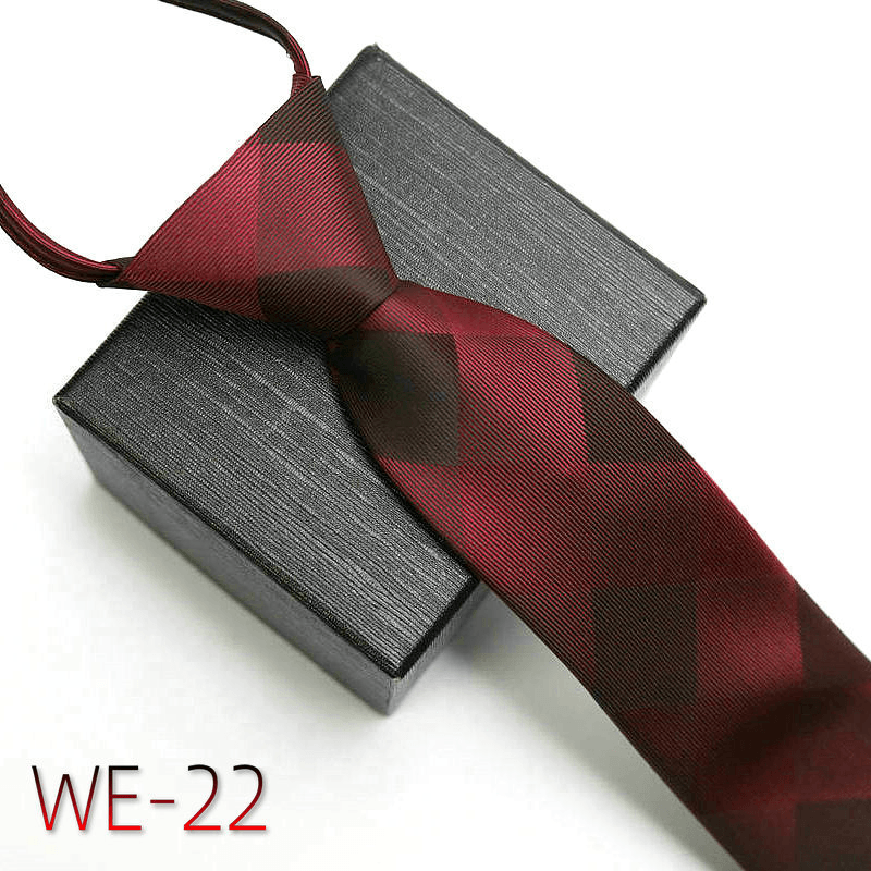 Men's striped polyester silk tie, view 22 - MRSLM