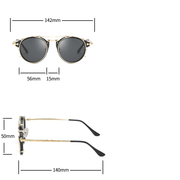 vintage flat lens metal sunglasses, view 2 - MRSLM