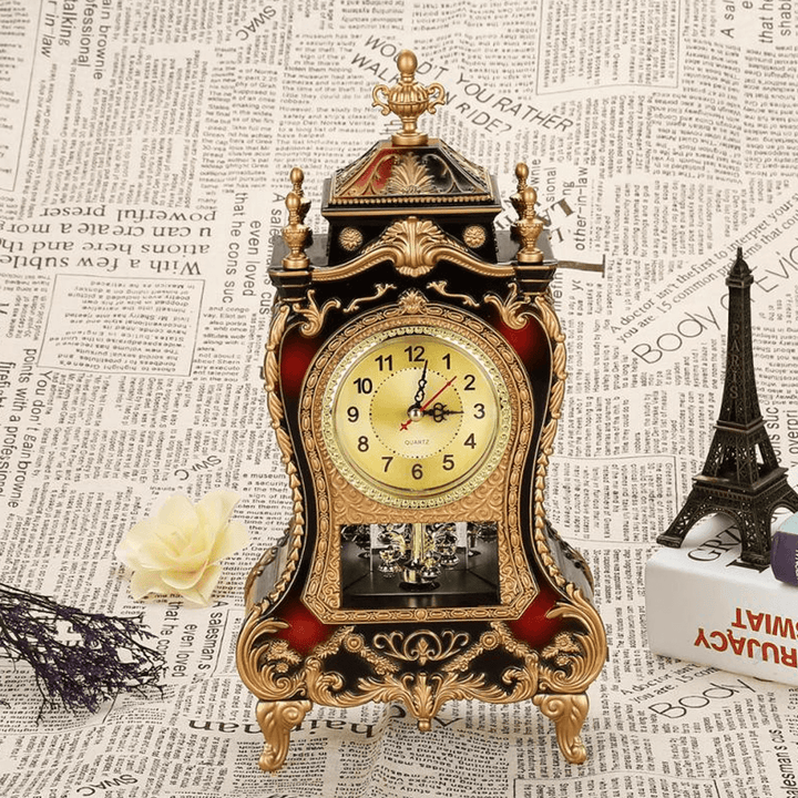 Desk Pendulum Alarm Clock Vintage Clock Classical Cabinet Creative Imperial Furnishing Sit Pendulum Clock - MRSLM