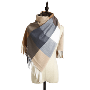 long plaid tassel shawl scarf, view 10 - MRSLM