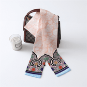 narrow long silk scarf, view 10 - MRSLM