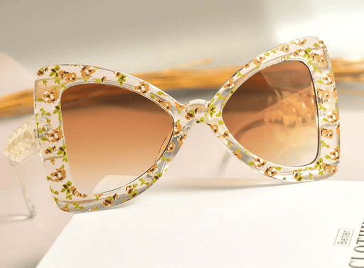 butterfly floral frame sunglasses - MRSLM