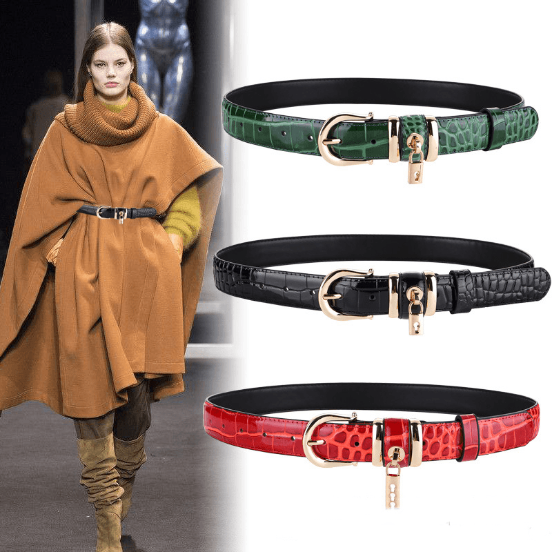 Women's cowhide leather decorative belt - MRSLM