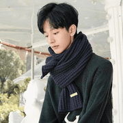 Women's thick knit striped winter scarf, view 11 - MRSLM
