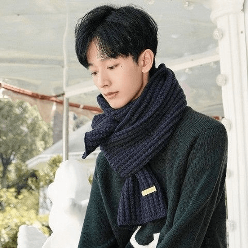 Women's thick knit striped winter scarf, view 11 - MRSLM