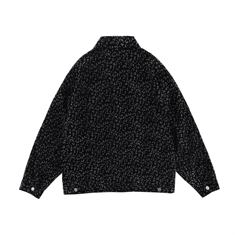 Men's leopard print denim jacket, view 3 - MRSLM
