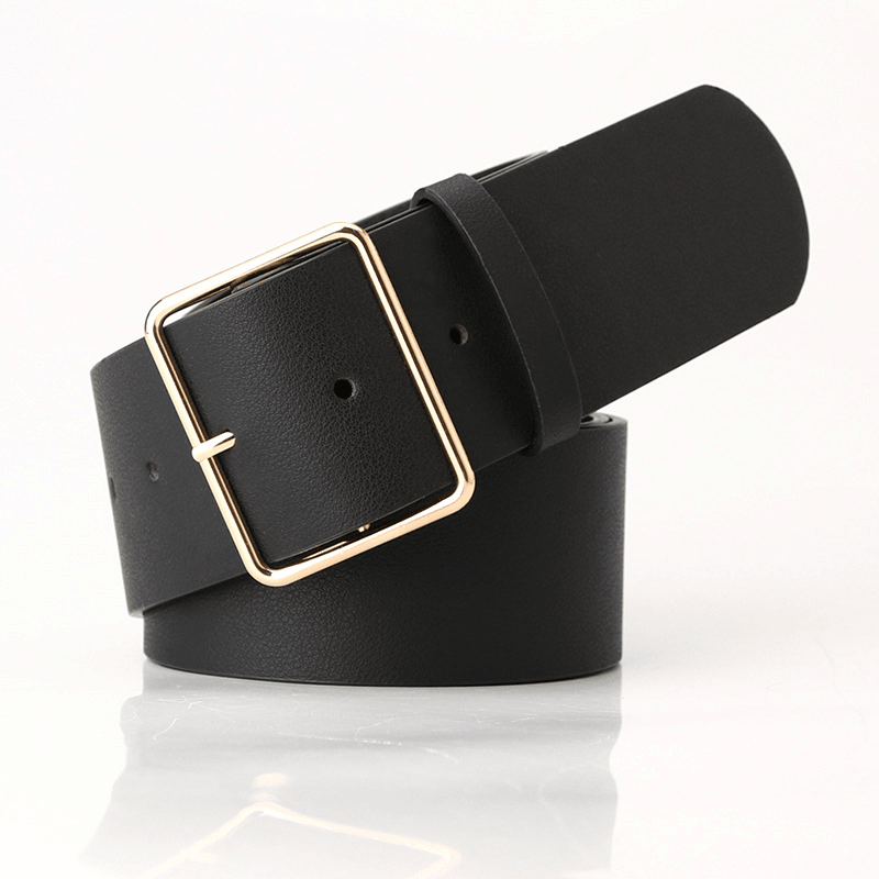 Women's wide belt with square pin buckle, view 6 - MRSLM