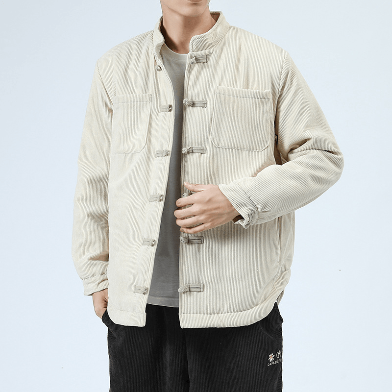 men's casual cotton buckle top coat - MRSLM