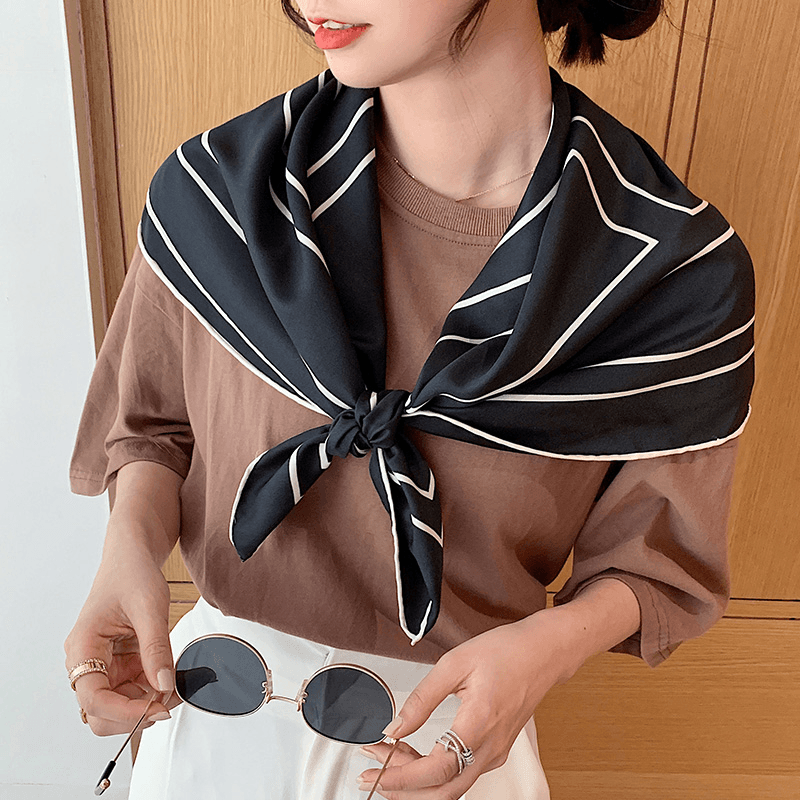 retro geometric large square scarf, view 14 - MRSLM