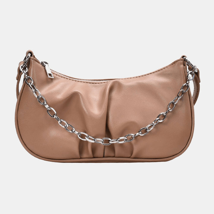 Women Solid Fashion Chains Satchel Shoulder Bag Crossbody Bag - MRSLM
