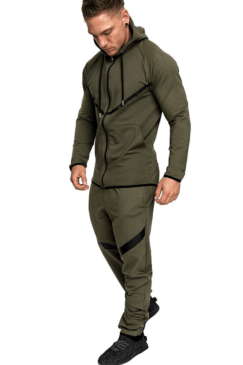 men's hooded fitness suit, view 5 - MRSLM