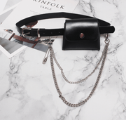 mini waist bag with belt and chain, view 3 - MRSLM