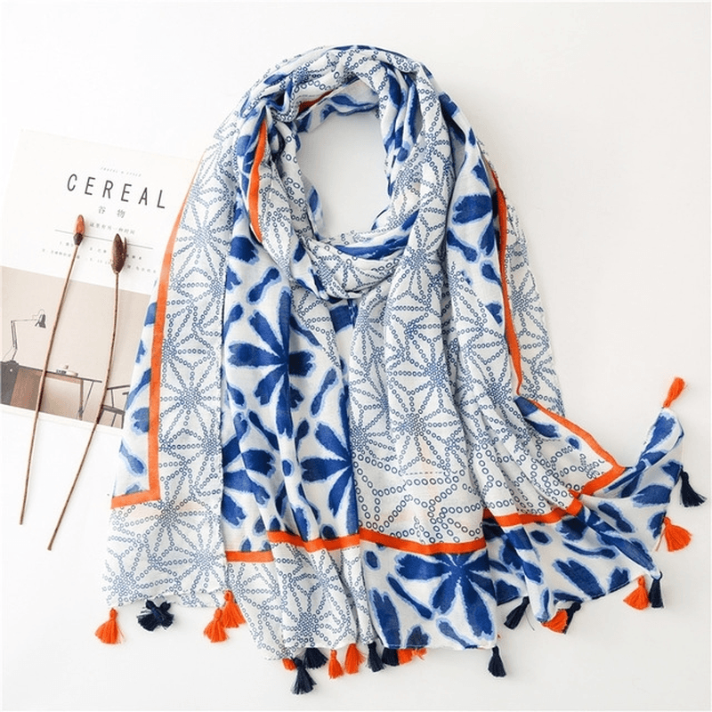 women's large rayon triangle scarf, view 2 - MRSLM