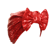 women's sequin bow bandana hat, view 3 - MRSLM