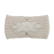 knit hair band with hexagonal diamond, view 4 - MRSLM
