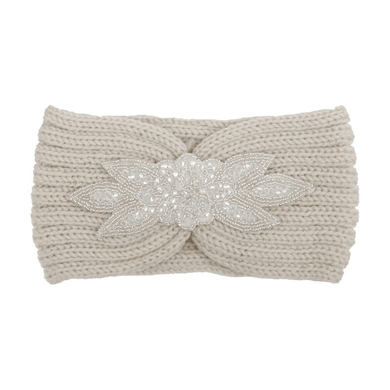 knit hair band with hexagonal diamond, view 4 - MRSLM