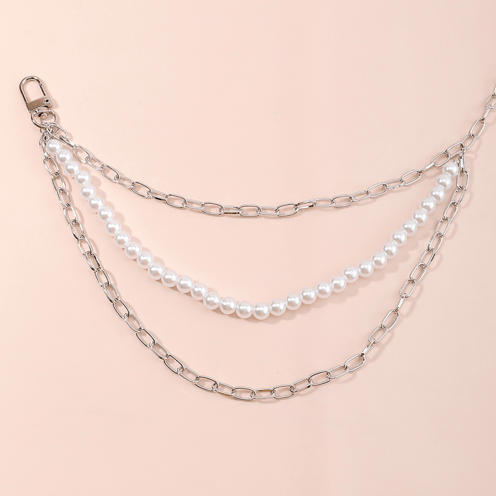 Fashion All-Match Personality Simple Pearl Yoga Waist Chain