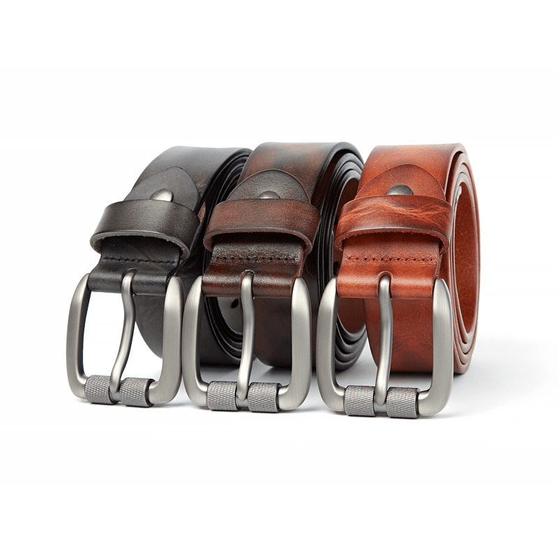 vegetable tanned cowhide pin buckle belt - MRSLM